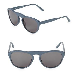 ⭐️UNISEX SMOKE X MIRRORS⭐️MADE IN FRANCE 🇫🇷 51MM CAT EYE MILKY GREY SUNGLASSES